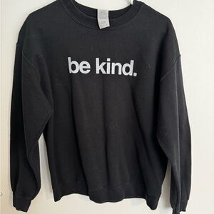 Be kind black crewneck sweatshirt